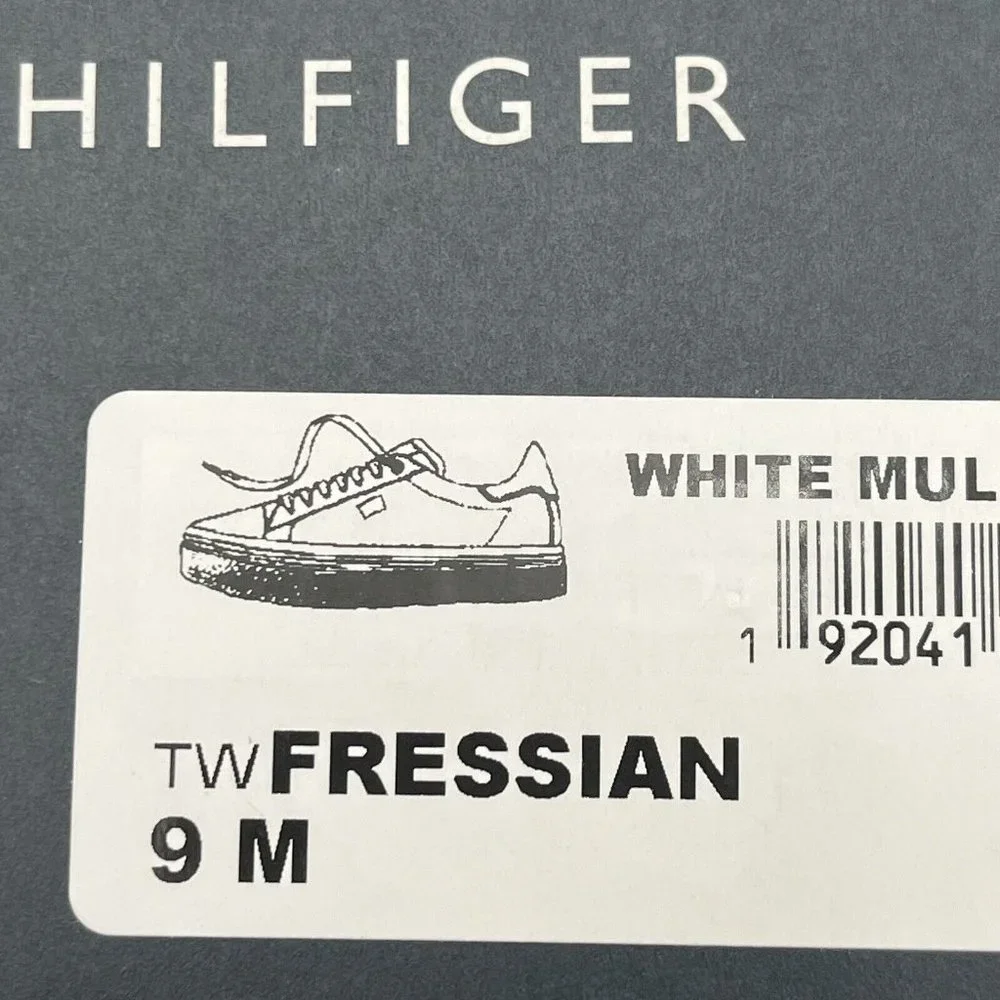 Tommy Hilfiger Women's Canvas Casual Sneakers Size 7.5-8.5-9 White Lace up Shoes